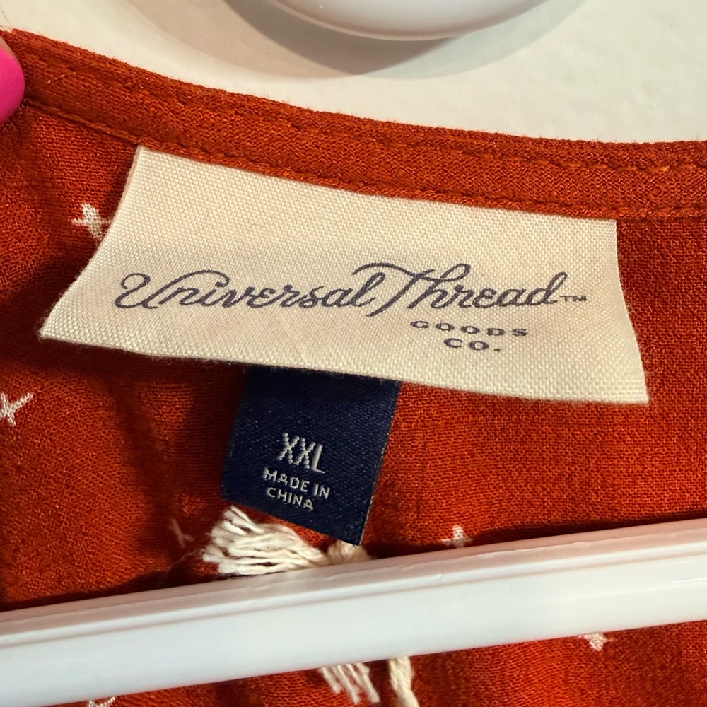 Universal Thread Rust Red Sleeveless Wrap Blouse … - image 5